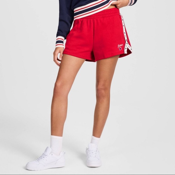 Champion Women's Mid-Rise French Terry Pull-On Shorts Red L - Picture 4 of 6